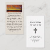 Beautiful Sunset on a Lake Memorial Prayer Card Visitekaartje (Voorkant / Achterkant)