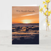 Beautiful Sunset Sympathy Card Kaart (Gele Bloem)