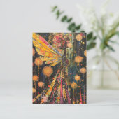 Beautiful Surreal Colorful Dandelion Fairy Briefkaart (Staand voorkant)
