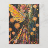 Beautiful Surreal Colorful Dandelion Fairy Briefkaart (Voorkant)