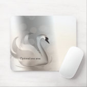 Beautiful Swan Silver Elegant Custom Chic Muismat (Met muis)