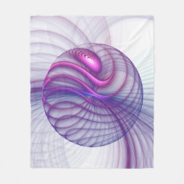 Beautiful Swing Modern Abstract Fractal Art Pink Fleece Deken