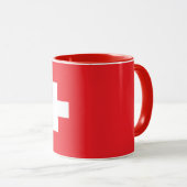 Beautiful Switzerland Flag Mug Mok (Voorkant rechts)