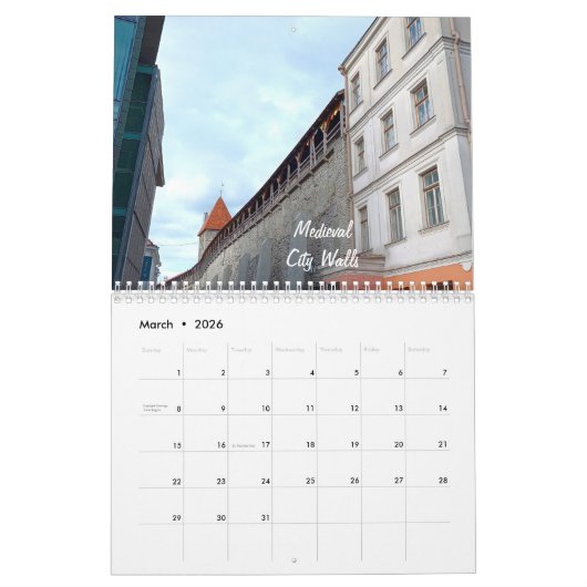 Beautiful Tallinn, Estonia Wall Calendar Kalender (Mar 2026)