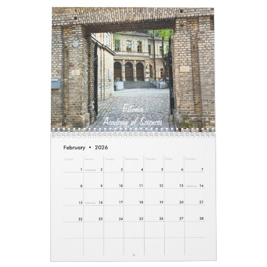 Beautiful Tallinn, Estonia Wall Calendar Kalender (Feb 2026)