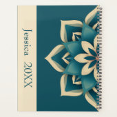 Beautiful Teal Spiritual Chic Mandala Modern Planner (Achterkant)