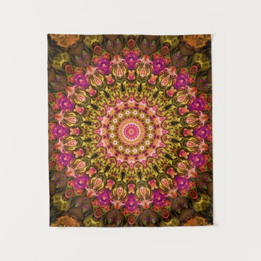 beautiful textile carpet mandala pattern wandkleed (Voorkant)