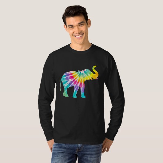 Beautiful Tie Dye Elephant T-shirt (Voorkant volledig)