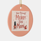  Beautiful tree bauble for any manicure Lover Keramisch Ornament (Rechts)