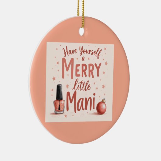  Beautiful tree bauble for any manicure Lover Keramisch Ornament (Rechts)