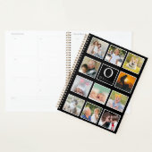 Beautiful Trendy Custom Monogram 11 Photos Collage Planner (Display)