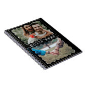 Beautiful Trendy Custom Monogram 2 Photo Collage Notitieboek (Rechterzijde)