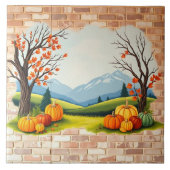 Beautiful Trendy Happy Thanksgiving Fall Tegeltje (Voorkant)