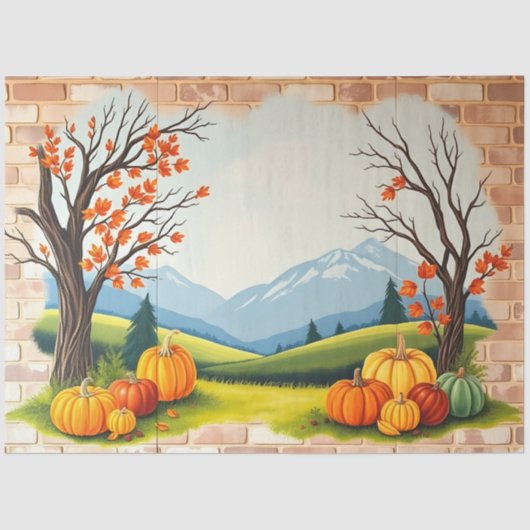 Beautiful Trendy Happy Thanksgiving Fall Tissuepapier (Voorkant)