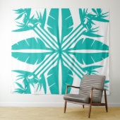 Beautiful Tropical Hawaiian quilt block tapestry Wandkleed (In Situ (horizontaal))