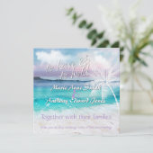 BEAUTIFUL TROPICAL OCEAN SUNRISE Wedding Invitatio Kaart (Staand voorkant)