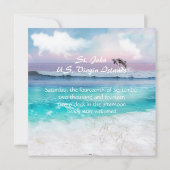 BEAUTIFUL TROPICAL OCEAN SUNRISE Wedding Invitatio Kaart (Achterkant)