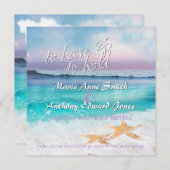 BEAUTIFUL TROPICAL OCEAN SUNRISE Wedding Invitatio Kaart (Voorkant / Achterkant)
