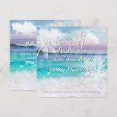 BEAUTIFUL TROPICAL OCEAN SUNRISE Wedding Invitatio Kaart (Voorkant / Achterkant)