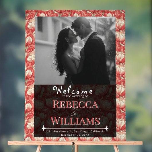 Beautiful Tulip Accent Winter Wedding Acryl Bord (Neutraal)