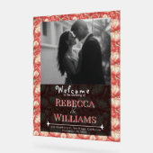 Beautiful Tulip Accent Winter Wedding Acryl Bord (Hoek)