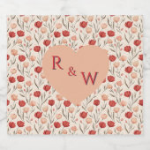 Beautiful tulip Fancy Wedding Beer Label Bier Etiket (Enkel label)