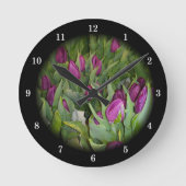Beautiful Tulips Wall Clock Ronde Klok (Voorkant)