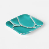 Beautiful Turquoise Paper Plate Papieren Bordje (Gebogen)