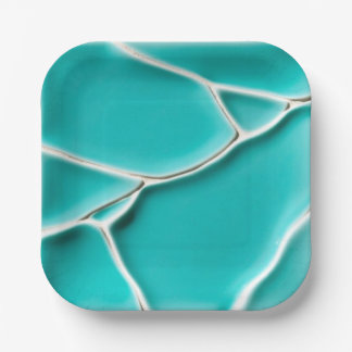 Beautiful Turquoise Paper Plate Papieren Bordje