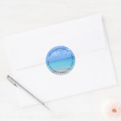 Beautiful Turquoise Tropical Beach - Address Ronde Sticker (Envelop)