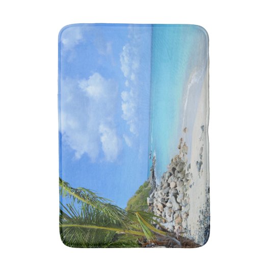 Beautiful Turquoise Tropical Beach Badmat (Voorkant Verticaal)