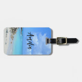 Beautiful Turquoise Tropical Beach Bagagelabel (Voorkant horizontaal)