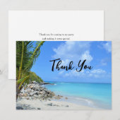 Beautiful Turquoise Tropical Beach Bedankkaart (Voorkant / Achterkant)