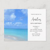 Beautiful Turquoise Tropical Beach  Birthday Briefkaart (Voorkant)