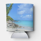 Beautiful Turquoise Tropical Beach Blikjeskoeler (Achterkant)