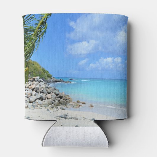Beautiful Turquoise Tropical Beach Blikjeskoeler (Achterkant)