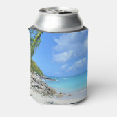 Beautiful Turquoise Tropical Beach Blikjeskoeler (Blikje Achterkant)