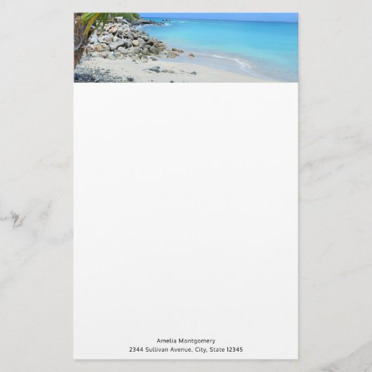 Beautiful Turquoise Tropical Beach Briefpapier (Voorkant)