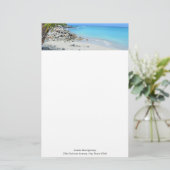 Beautiful Turquoise Tropical Beach Briefpapier (Staand voorkant)