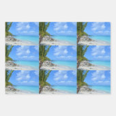 Beautiful Turquoise Tropical Beach Pattern Inpakpapier Vel (Voorkant)