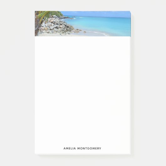 Beautiful Turquoise Tropical Beach  Post-it® Notes (Voorkant)