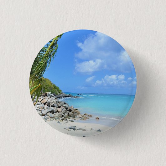 Beautiful Turquoise Tropical Beach Ronde Button 3,2 Cm (Voorkant)