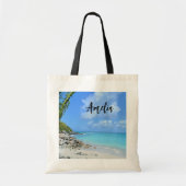 Beautiful Turquoise Tropical Beach Tote Bag (Voorkant)