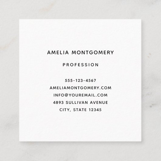 Beautiful Turquoise Tropical Beach  Vierkante Visitekaartje (Achterkant)