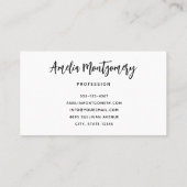 Beautiful Turquoise Tropical Beach  Visitekaartje (Achterkant)