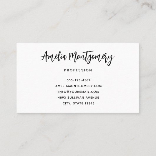 Beautiful Turquoise Tropical Beach  Visitekaartje (Achterkant)