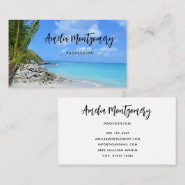 Beautiful Turquoise Tropical Beach  Visitekaartje