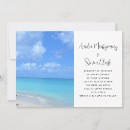 Beautiful Turquoise Tropical Beach Wedding Kaart