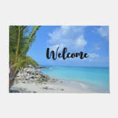 Beautiful Turquoise Tropical Beach Welcome Deurmat (Voorkant)