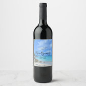 Beautiful Turquoise Tropical Beach Wine Making Wijn Etiket (Voorkant)